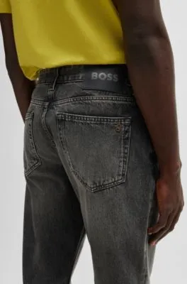  Vaqueros Maine regular fit de denim rígido negro