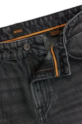 Vaqueros Maine regular fit de denim rígido negro