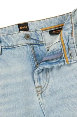 Vaqueros regular fit de denim rígido azul