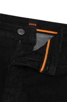 Vaqueros skinny fit en tejido vaquero superelástico negro