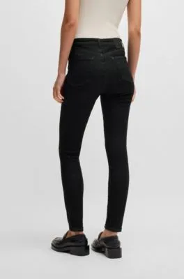Vaqueros skinny fit en tejido vaquero superelástico negro