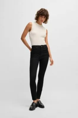 Vaqueros skinny fit en tejido vaquero superelástico negro