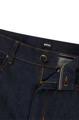 Vaqueros slim fit en cómodo tejido vaquero elástico azul marino