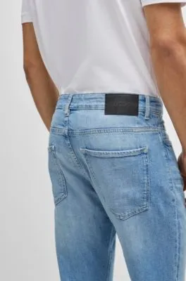 Vaqueros slim fit en tejido vaquero elástico azul