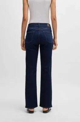 Vaqueros straight fit en denim elástico azul