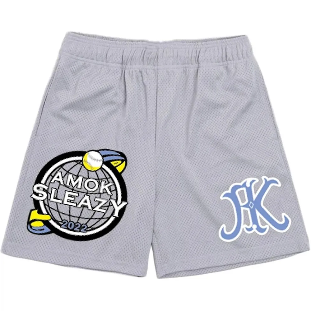  Verano Nuevo Casual Shorts Pantalones Deportivos para Hombre Malla Transpirable Pantalones Cortos de Secado Rápido Fitness Runn