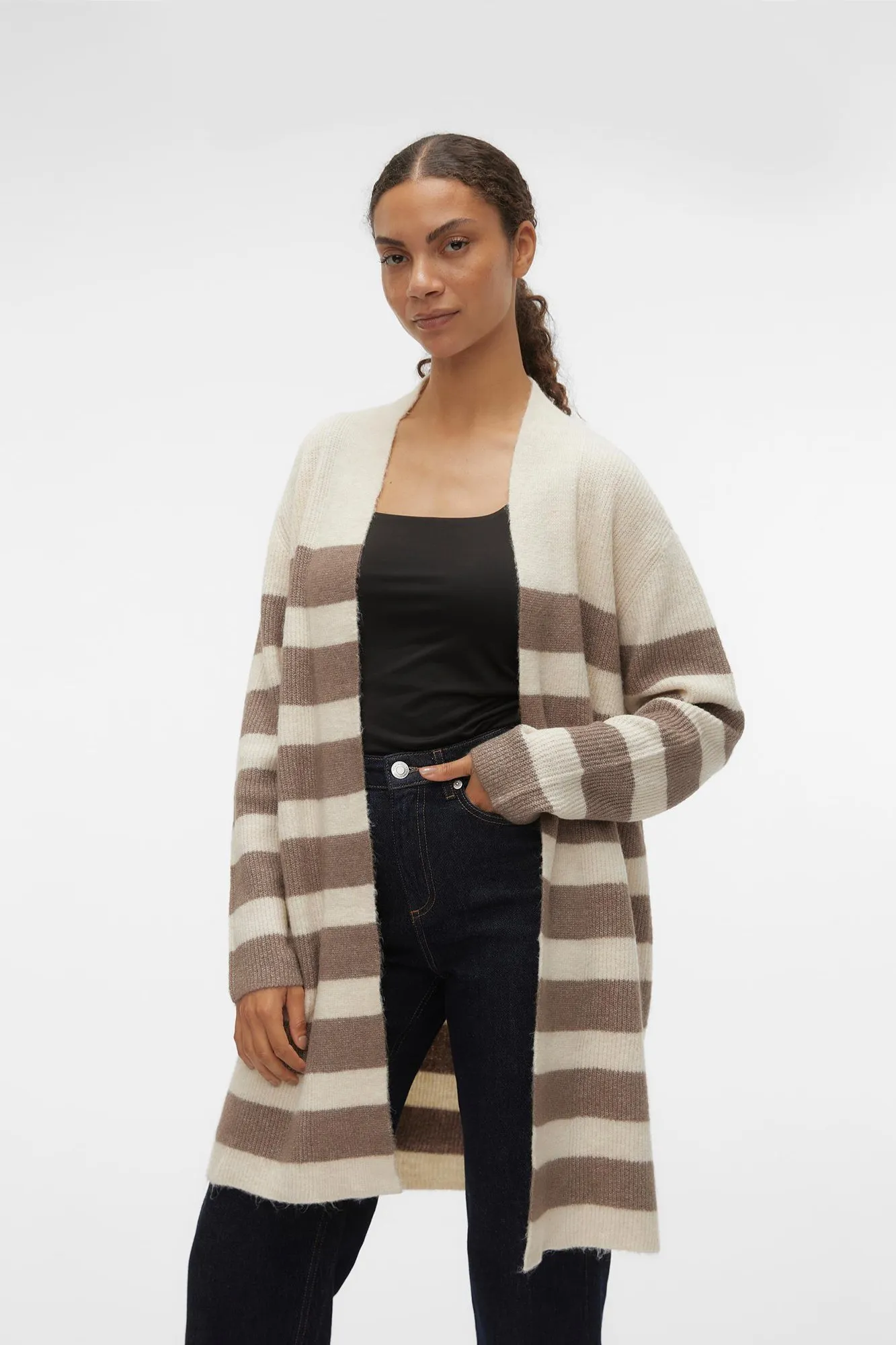 Vero Moda Cárdigan abierto de rayas