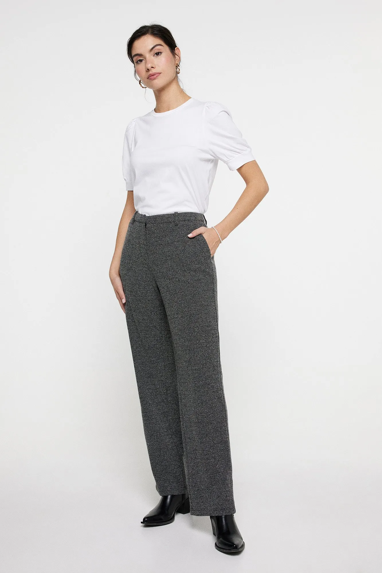 Vero Moda Pantalón largo de tiro medio