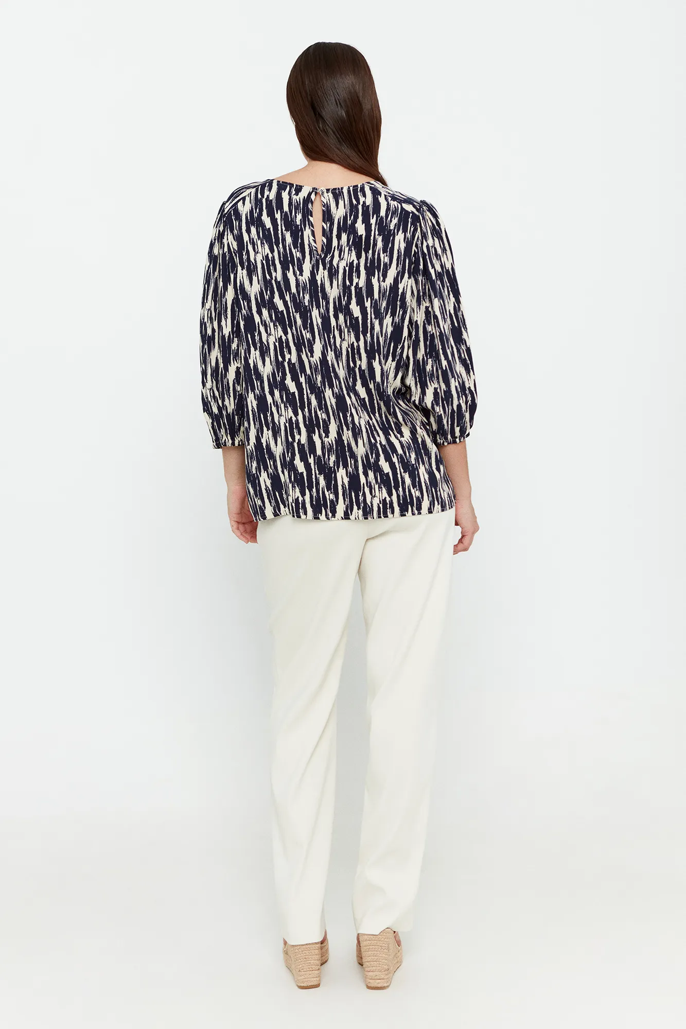 Vero Moda Top de manga 3/4 y cuello redondo