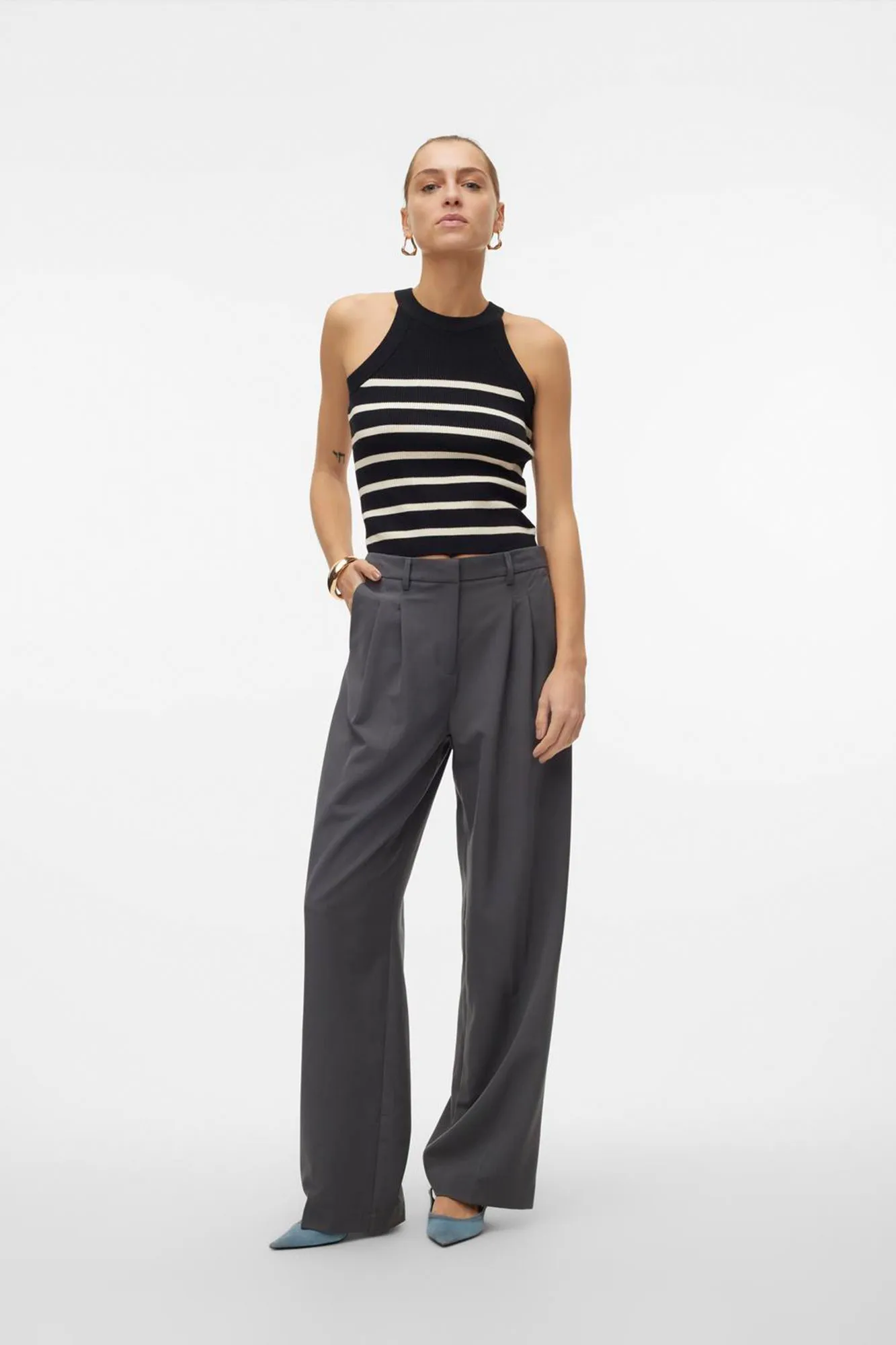Vero Moda Top de punto cuello halter