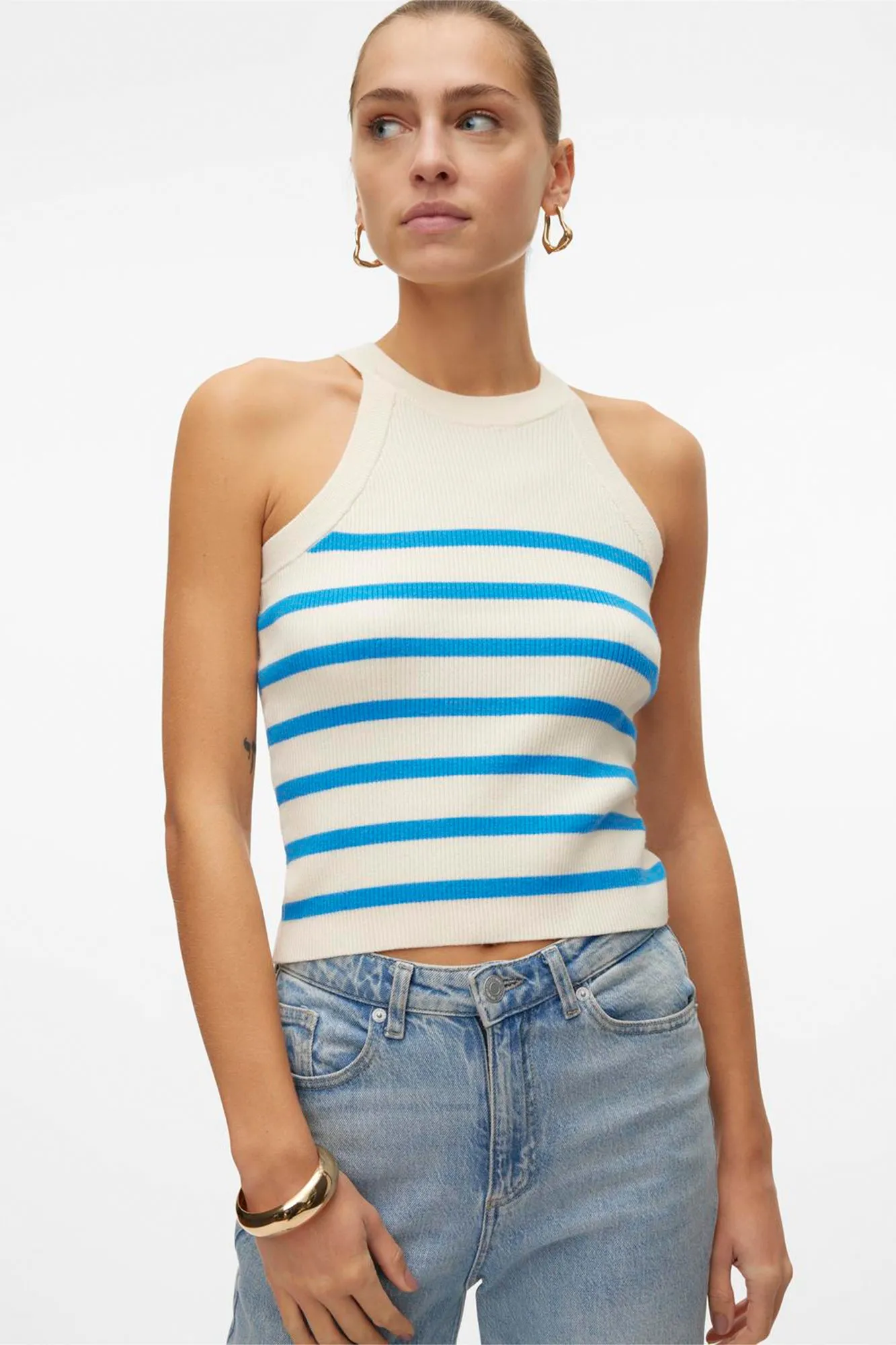 Vero Moda Top de punto cuello halter