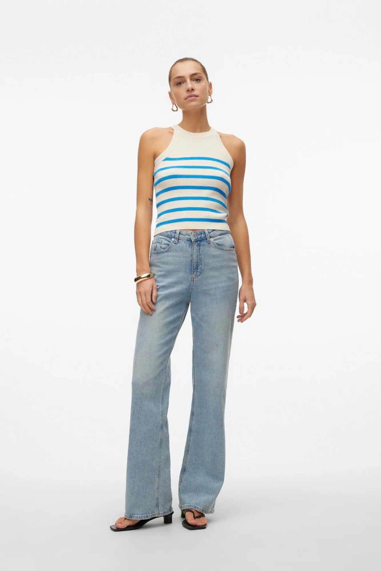 Vero Moda Top de punto cuello halter