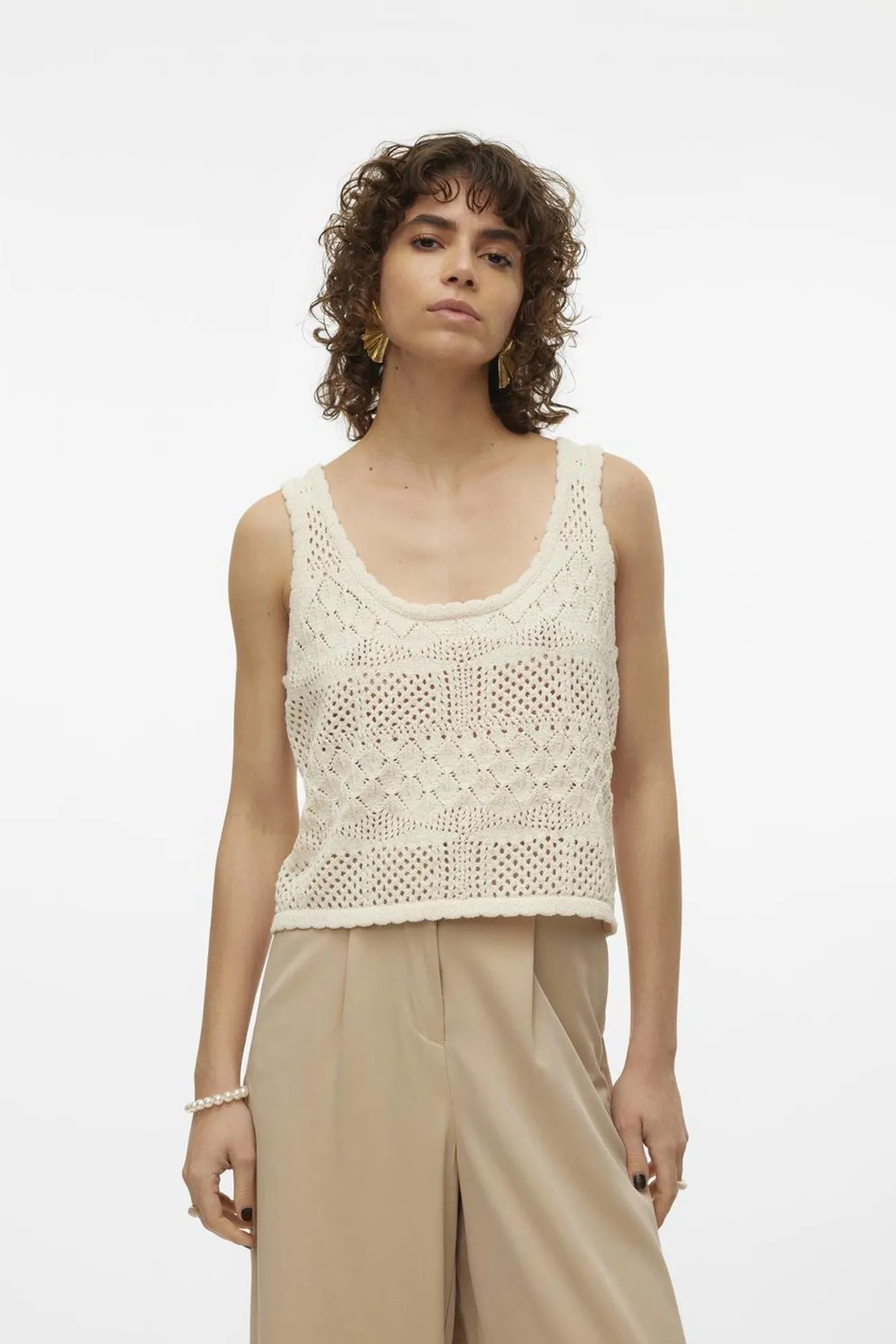 Vero Moda Top de punto detalles calados