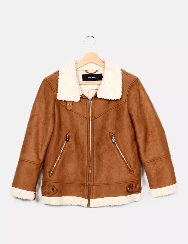 Vero Moda Trenca marrón combinada