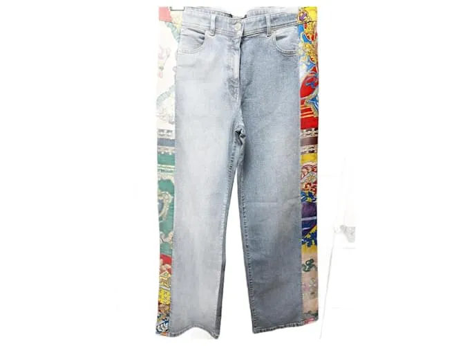 Versace Royal Rebellion denim de pernera ancha Azul Multicolor Azul claro 