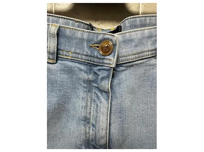 Versace Royal Rebellion denim de pernera ancha Azul Multicolor Azul claro 