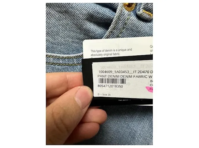Versace Royal Rebellion denim de pernera ancha Azul Multicolor Azul claro 