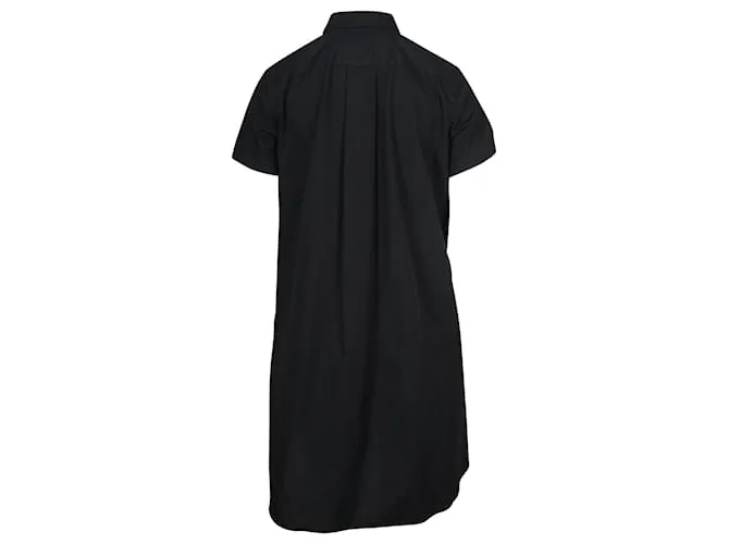 Vestido Camisero con Cremallera Sacai en Poliéster Negro 