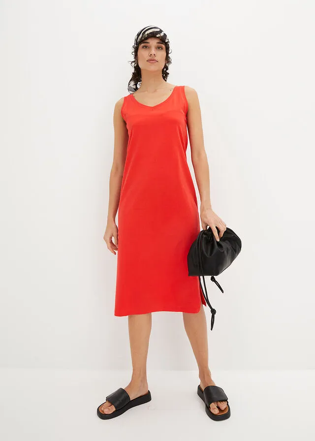 Vestido de punto con abertura Amapola