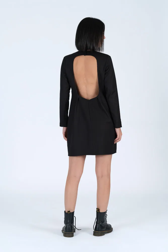 Vestido espalda amplia bandas laterales