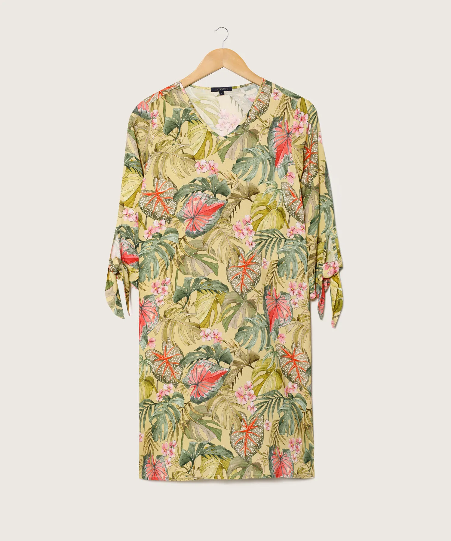 VESTIDO MANGA &FRAC34; CON ESTAMPADO
