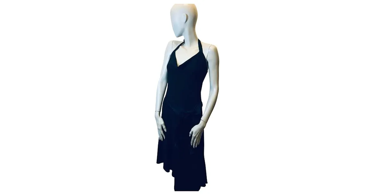 Vestido sin espalda BCBG Max Azria Negro 