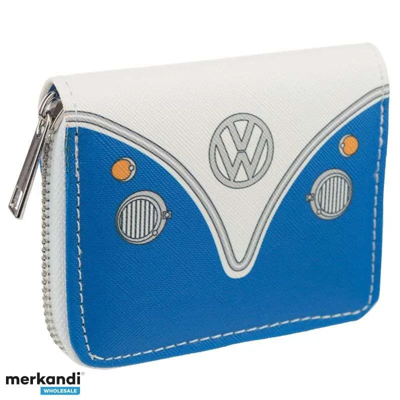 Volkswagen VW T1 Bulli Blue cartera con cremallera pequeña por pieza