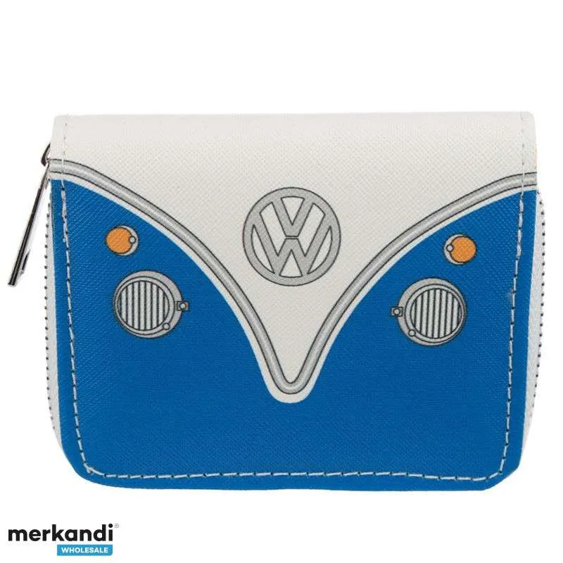 Volkswagen VW T1 Bulli Blue cartera con cremallera pequeña por pieza
