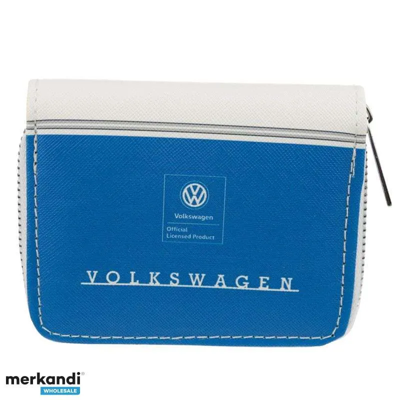 Volkswagen VW T1 Bulli Blue cartera con cremallera pequeña por pieza