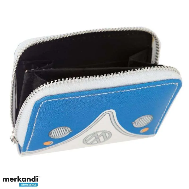 Volkswagen VW T1 Bulli Blue cartera con cremallera pequeña por pieza