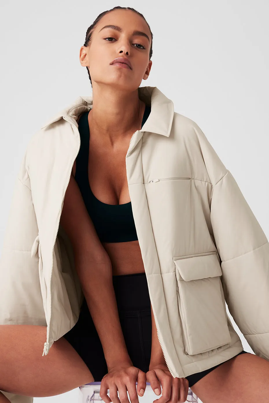 VOYAGE UTILITY CARGO JACKET  BONE
