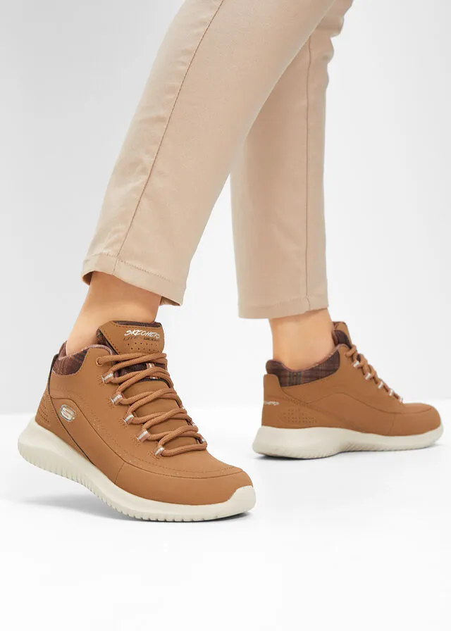 Zapatillas deportivas de caña alta de Skechers con espuma viscoelástica Camel