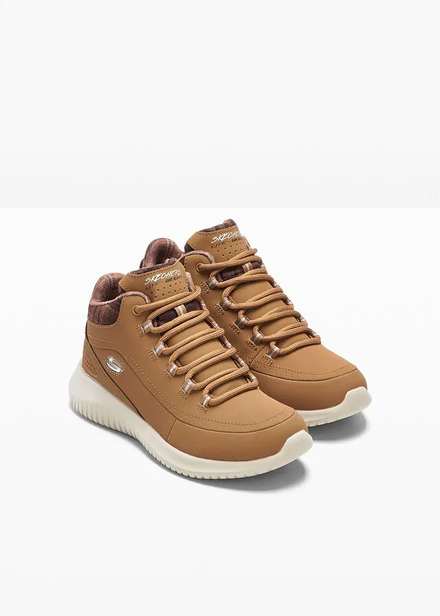 Zapatillas deportivas de caña alta de Skechers con espuma viscoelástica Camel