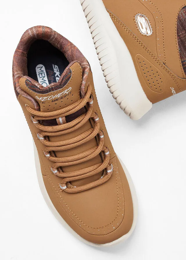 Zapatillas deportivas de caña alta de Skechers con espuma viscoelástica Camel