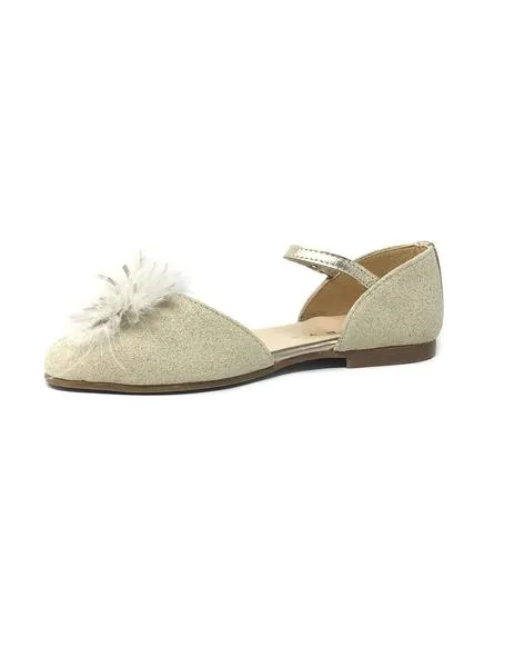 zapato con plumety platino