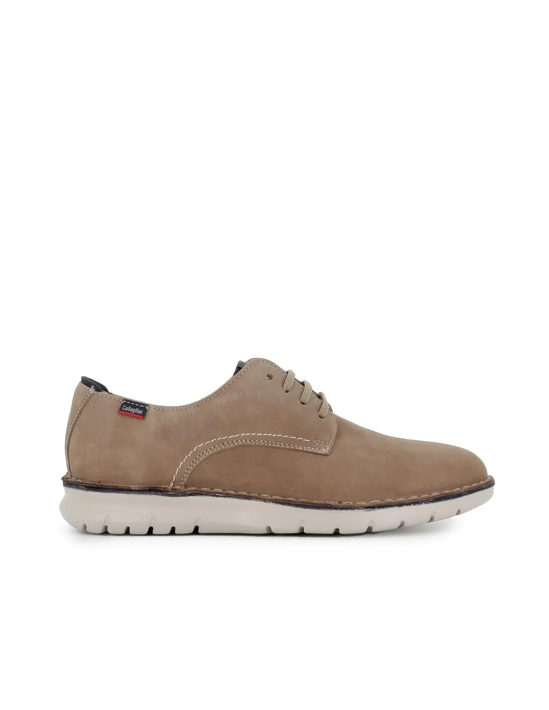 Zapato cordones diario piel hidrofuga hombre taupe Callaghan