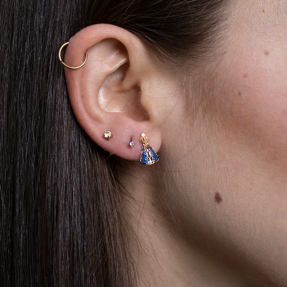 Zarcillos con colgantes de circonita cubica